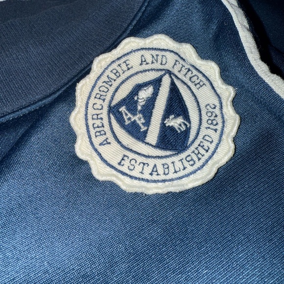 Abercrombie & Fitch Navy Track Pants Sweat Pants size small low rise Vintage - Picture 7 of 14